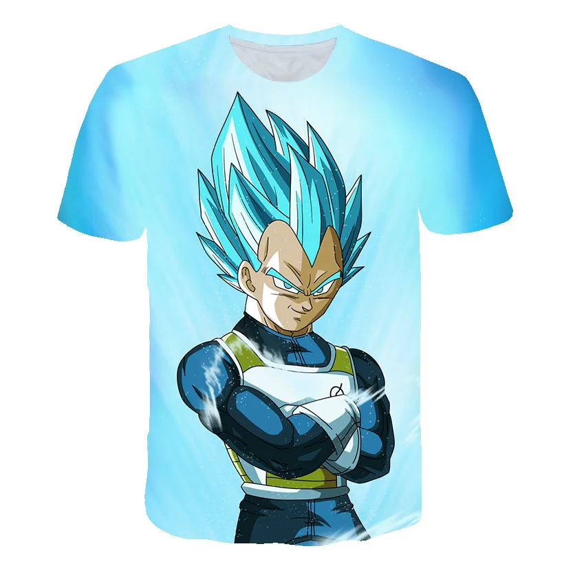 Goku Vegeta T Shirt Dragon-Ball Z Tshirts Kids Baby Boys Clothes Japan Anime Costume Children Clothing Gohan Beerus Tops Tees