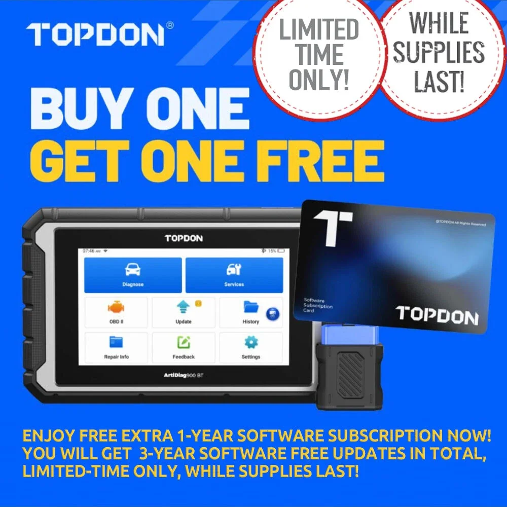 TOPDON AD900BT 2026 Новейший диагностический сканер OBD2 с двунаправленной связью, полная диагностика систем, кодирование ЭБУ, 28+ функций сброса, 3 года бесплатных обновлений (art.: 3920d883df710) - 3920d883df710