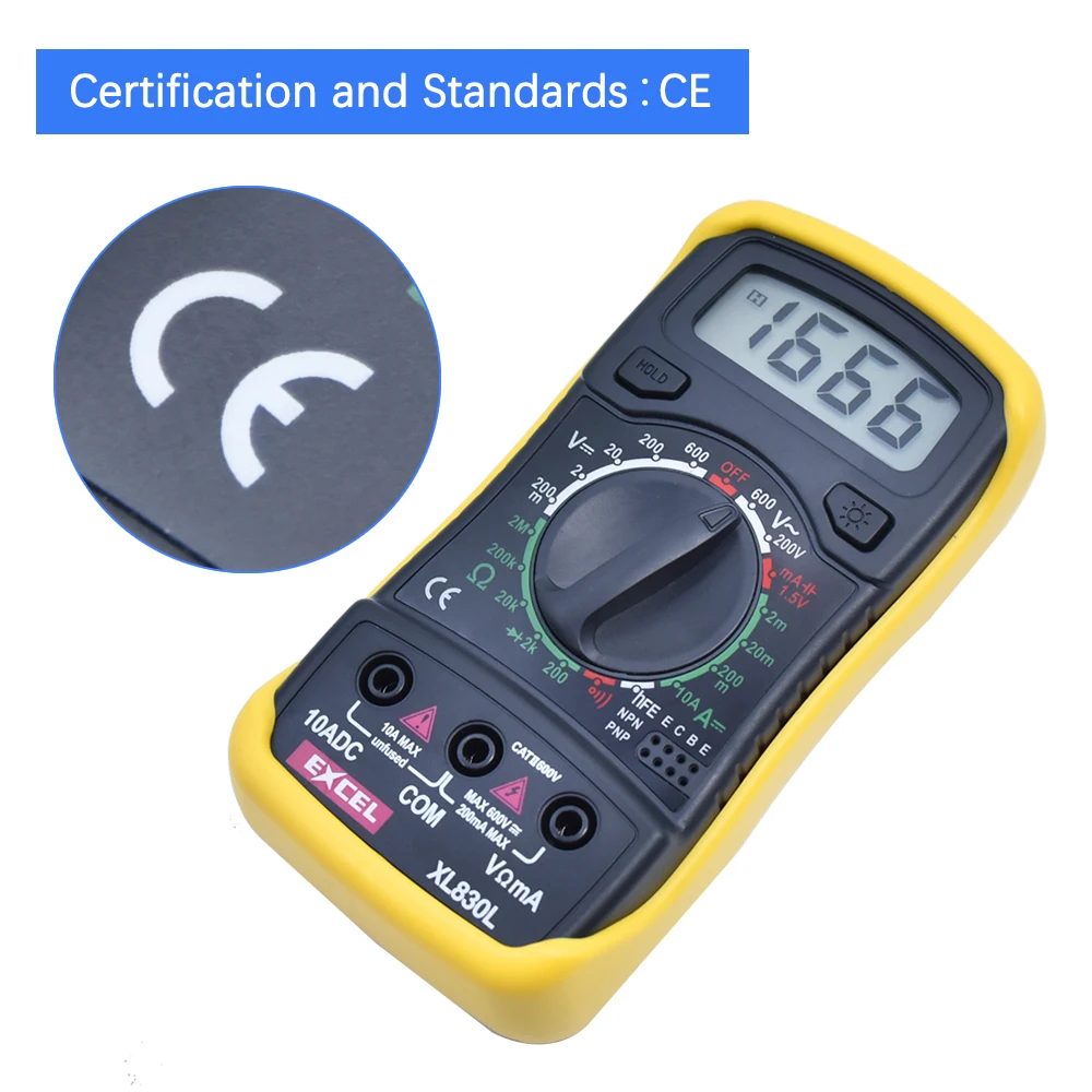 Миниатюрный цифровой мультиметр Keyestudio XL830L полностью портативный ЖК-цифровой