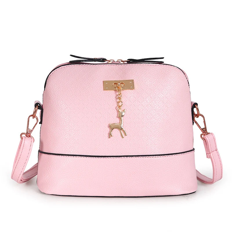 

2022 Women Messenger Bags Fashion Mini Bag with Deer Toy Shell Shape Bag Women Shoulder Bags Handbag PU Leather Totes Purse