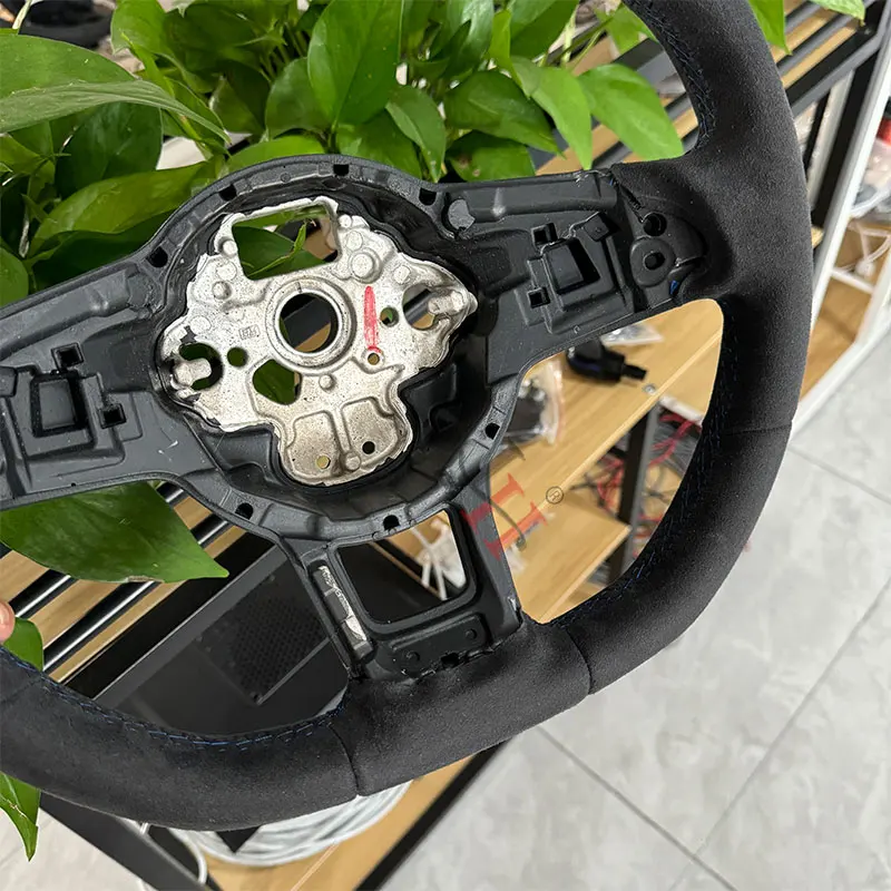 Рулевое колесо из синего материала с отстрочкой и алькантарой подходит для Golf 7