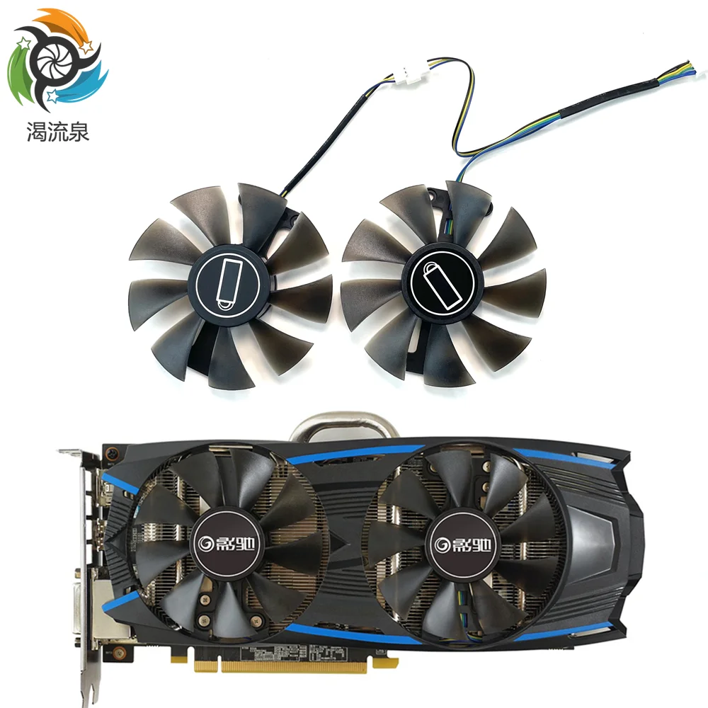 2Pcs/set GA91S2H GTX 1060 EXOC 3GB GPU Cooler Fan For KFA2 GALAX GeForce GTX1060 EXOC 6GB GeForce GTX1060 VGA Cards Cooling Fan