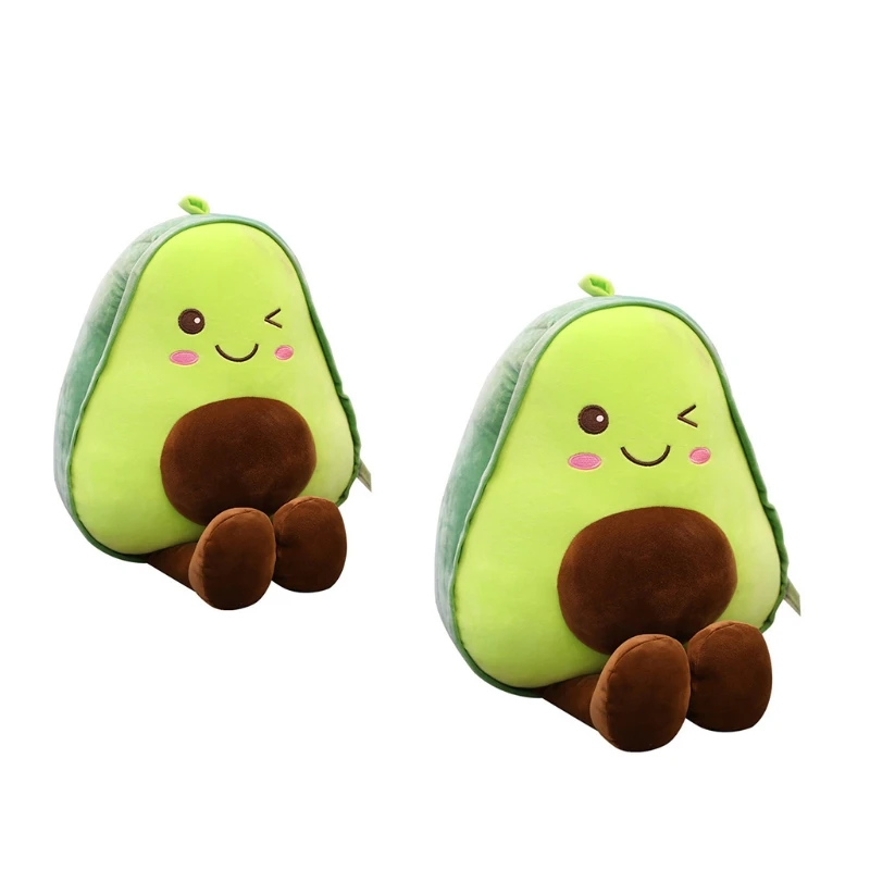 

Avocado Fruit Cuddle Back Pillow Kawaii Stuffed Doll Birthday Gift Soft Plush Chair Seat Cushion Sofa Decoration