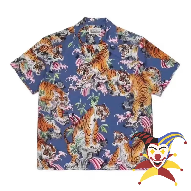 

Tiger Pattern Printing WACKO MARIA Shirt Men Women High Quality 2023ss Hawaiian Shirts Tee