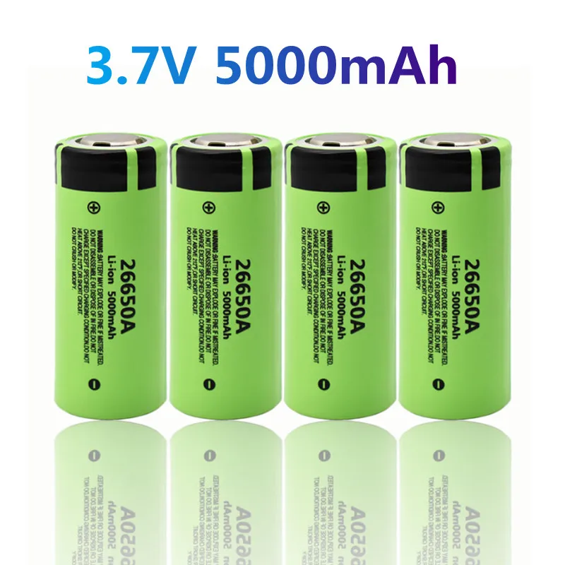 

Rechargeable Battery 100% Original Panasonic 26650A 3.7V 5000mAh High Capacity 26650 Li-ion Batteries
