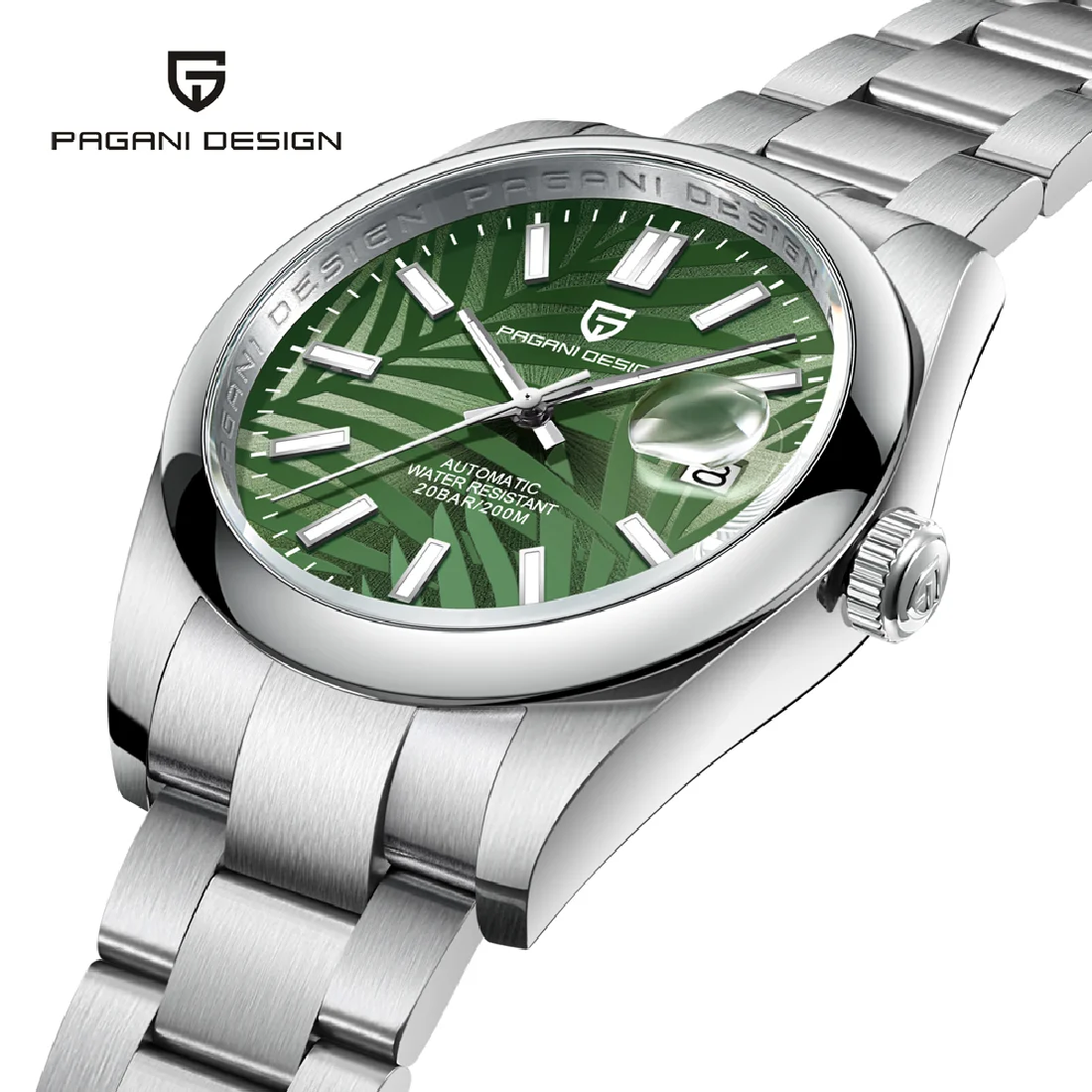 

Часы PAGANI DESIGN 39 мм Мужские механические, роскошные спортивные водонепроницаемые автоматические наручные, с циферблатом пальмового листа