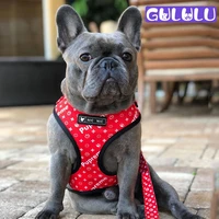 gululu luxury dog harness fashion small medium dogs vest summer dog harness and leash for french bulldog set puppy accessories