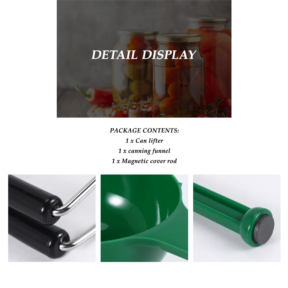 Набор для консервирования Подъемник банок с широким горлышком Воронка крышкой