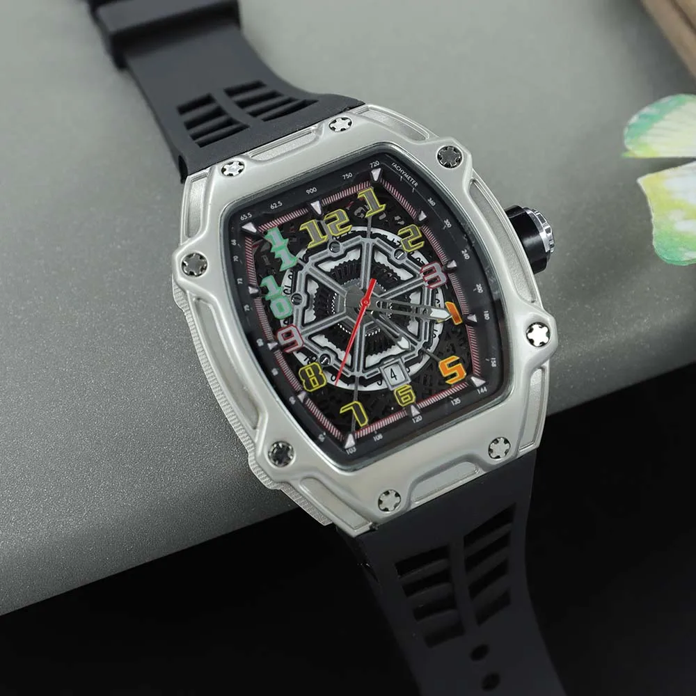 

Hot Top Luxury Original Brand Tonneau Watches For Mens Fshion Classic Quartz Watch Business Automatic Date Waterproof Male Clock