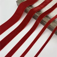 6mm 38mm red velvet ribbon for handmade gift bouquet wrapping supplies home party decorations christmas ribbons