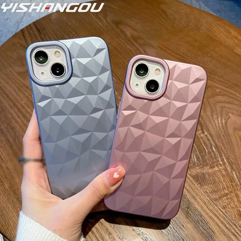 

For iPhone 13 Pro Max Diamond Patterm Phone Cases For iPhone 13 12 11 Pro XS Max XR X 8 7 Plus SE 2020 Shockproof TPU Case Cover