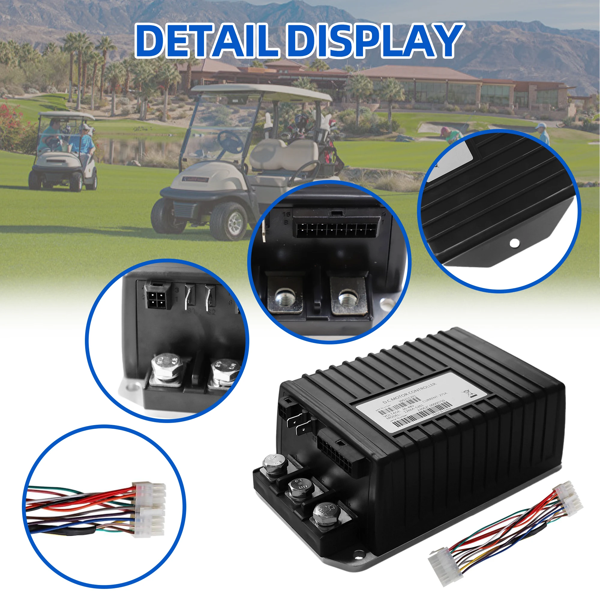 48В 275А 1266А-5201 Контроллер двигателя постоянного тока 101956503 для Curtis 1510-5201 1510A-5251 CLUB