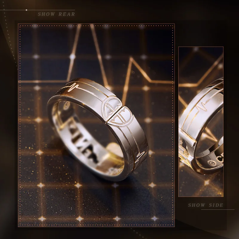 Vocaloid Kagamine Rin Len аниме-кольцо для мужчин и женщин Мужская искусственная Серебряная