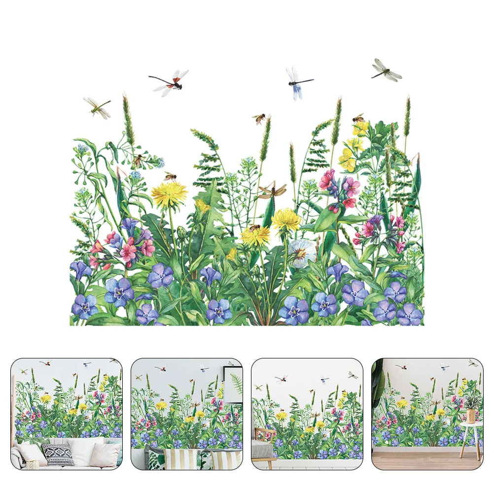 

Wall Sticker Flower Room Decal Baby Garden Ornament Indoor Wildflowers Household Stickpeel Selfvines Adhesive Home Decals Mural