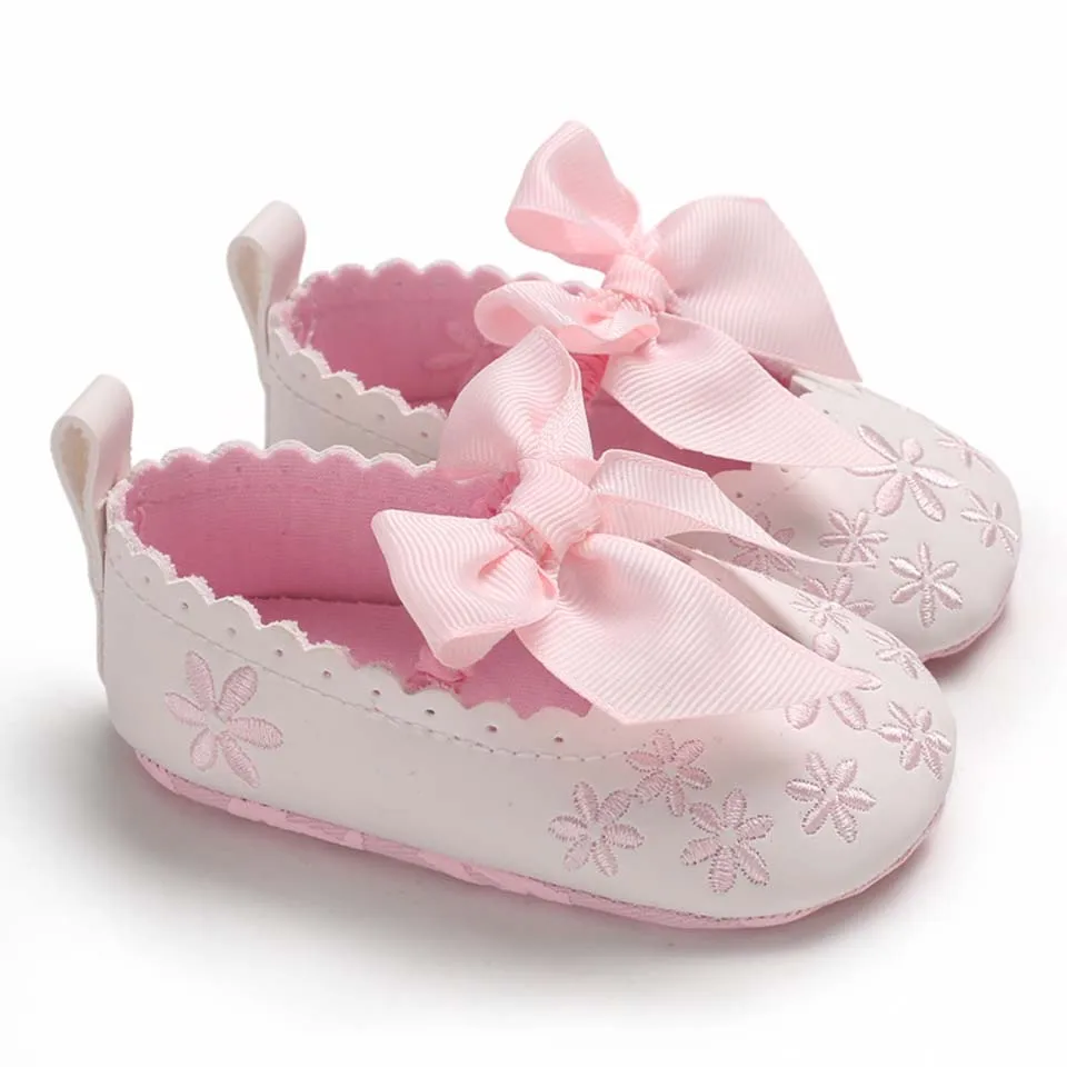 

Newborn Baby Shoes Girls Infant Soft Sole First Walker Toddle Sport Sneakers Breathable Princess Mary Jane Prewalker 0-18 Months
