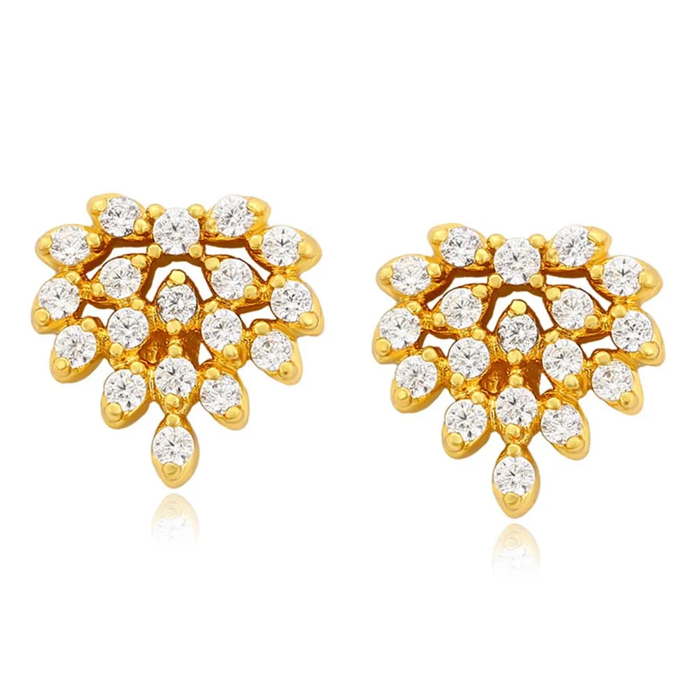 

Small Fresh Heart-Shaped Leaf Earrings Micro Encrusted With Zirconium Love Ladies Fashion Accessories