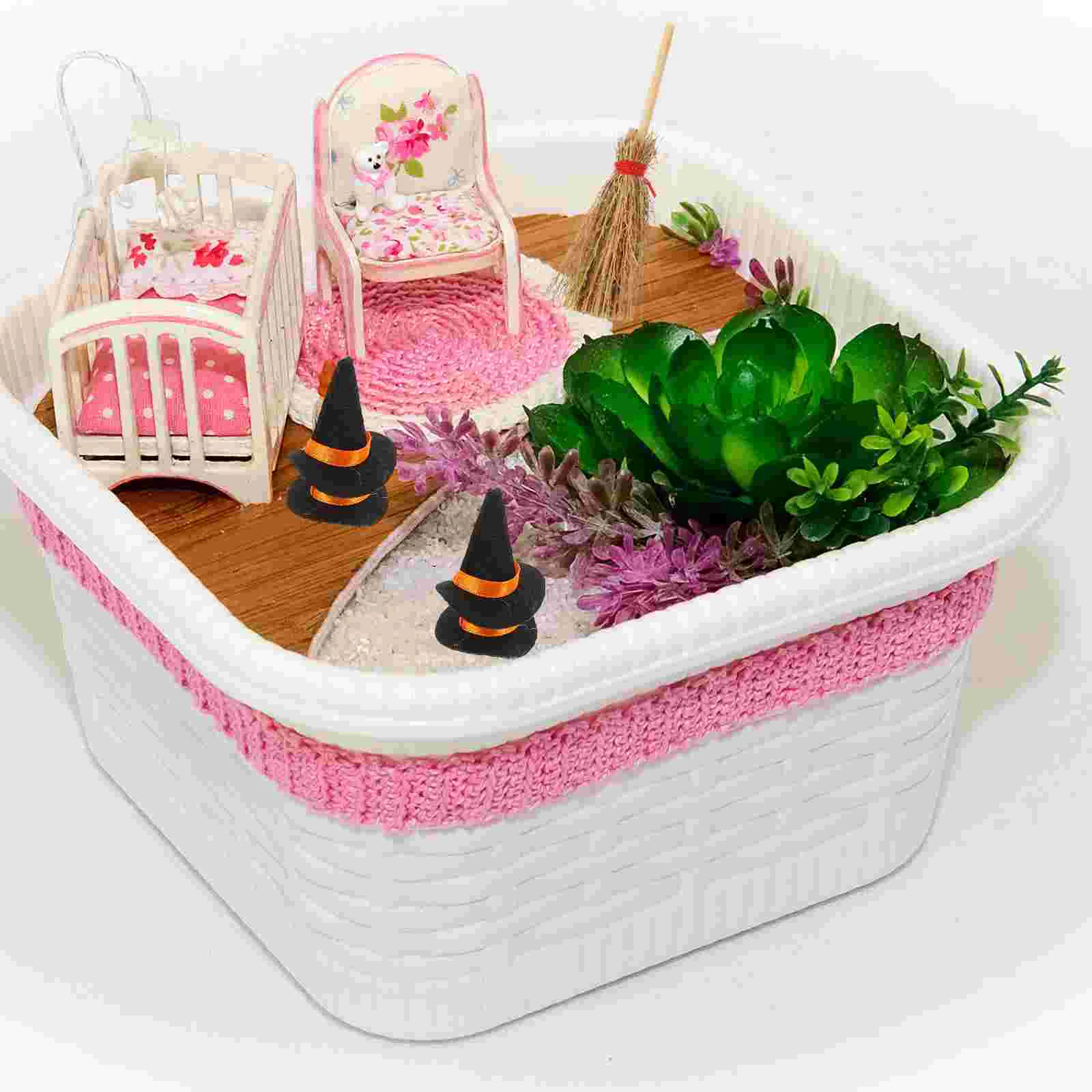 Хэллоуин гном шляпа ведьма ведро набор украшение для кукольного дома