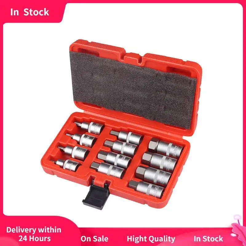 

12pcs 1/2 Inch Drive Impact Hex Bit Socket Wrench Set H5 H6 H7 H8 H10 H12 H14 H16 H17 H18 H19 H22 Hex Key Sockets Set Hand