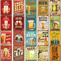 beer vintage metal sign tin painting plaque outdoor decorations bar restaurant club wall art decor creativity accessories gifts
