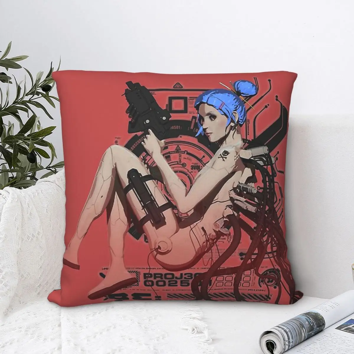 

GITS 2501 чехол для подушки из полиэстера Ghost in the Shell, мягкая декоративная наволочка для спальни и сада
