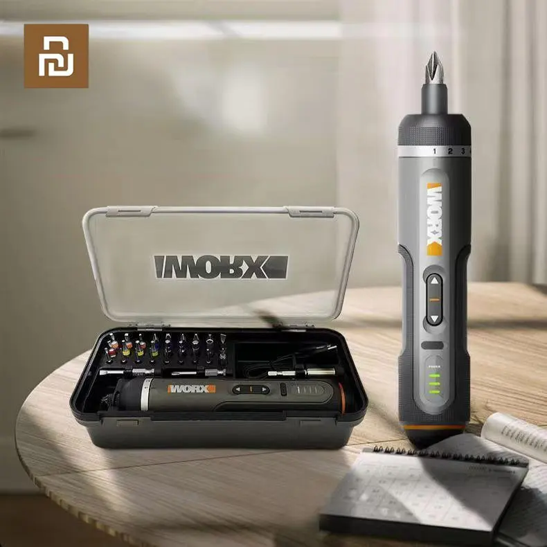 Mijia Worx 4V Electrical Screwdriver Sets WX242 Smart Cordless Electric Screwdrivers USB Rechargeable Handle 30 Bit Sets Tools