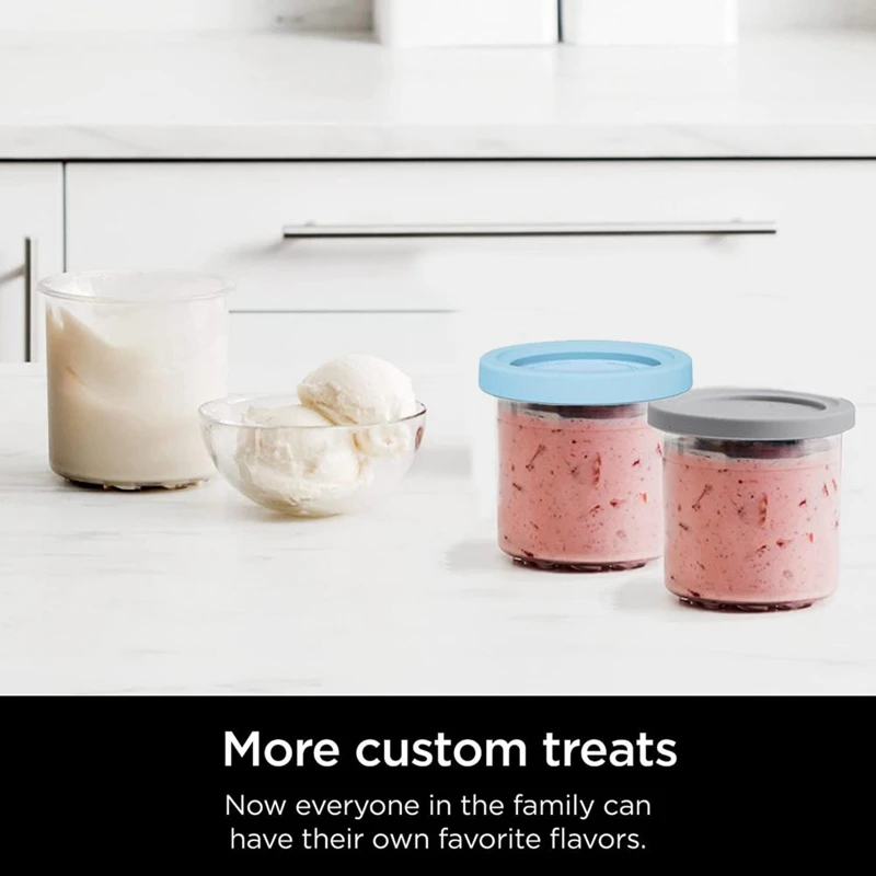 2 упаковки для Ninja XSKPLID2CD совместимы с серии NC299AMZ и NC300S мороженого Makers1 Pint A