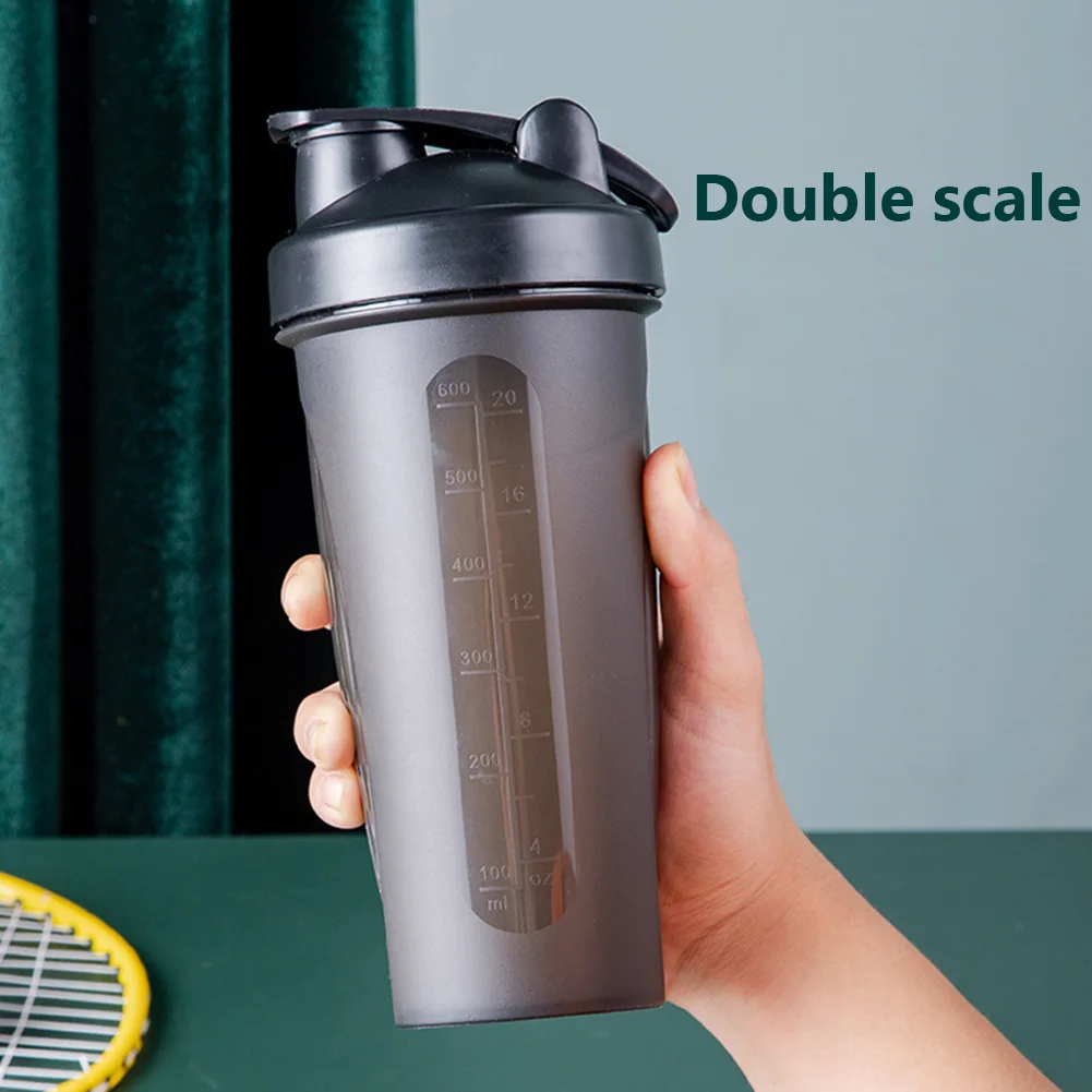 

600ML Protein Powder Shaker Bottle Portable Leak-proof Bottle Shake Shake Cup Milkshake Cup Sports Cup Mixing Cup Agitation Ball