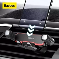 baseus gravity car phone holder universal car air vent mount metal cell phone stand holder for 4 7 6 5 inch mobile phone support