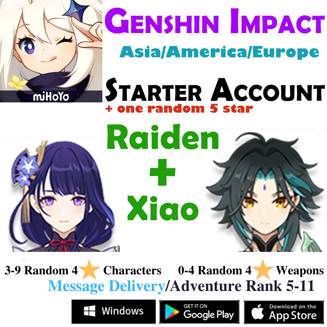 

Genshin Impact Account 2 Limited and one 5 Star DIY Zhongli Baizhu Raiden Nahida Alhaitham Ayaka 450+Rolls Asia/Europe/America