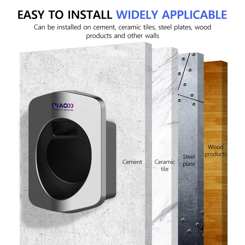 QIAO 2-в-1 Держатель для зарядного устройства электромобилей Настенное крепление