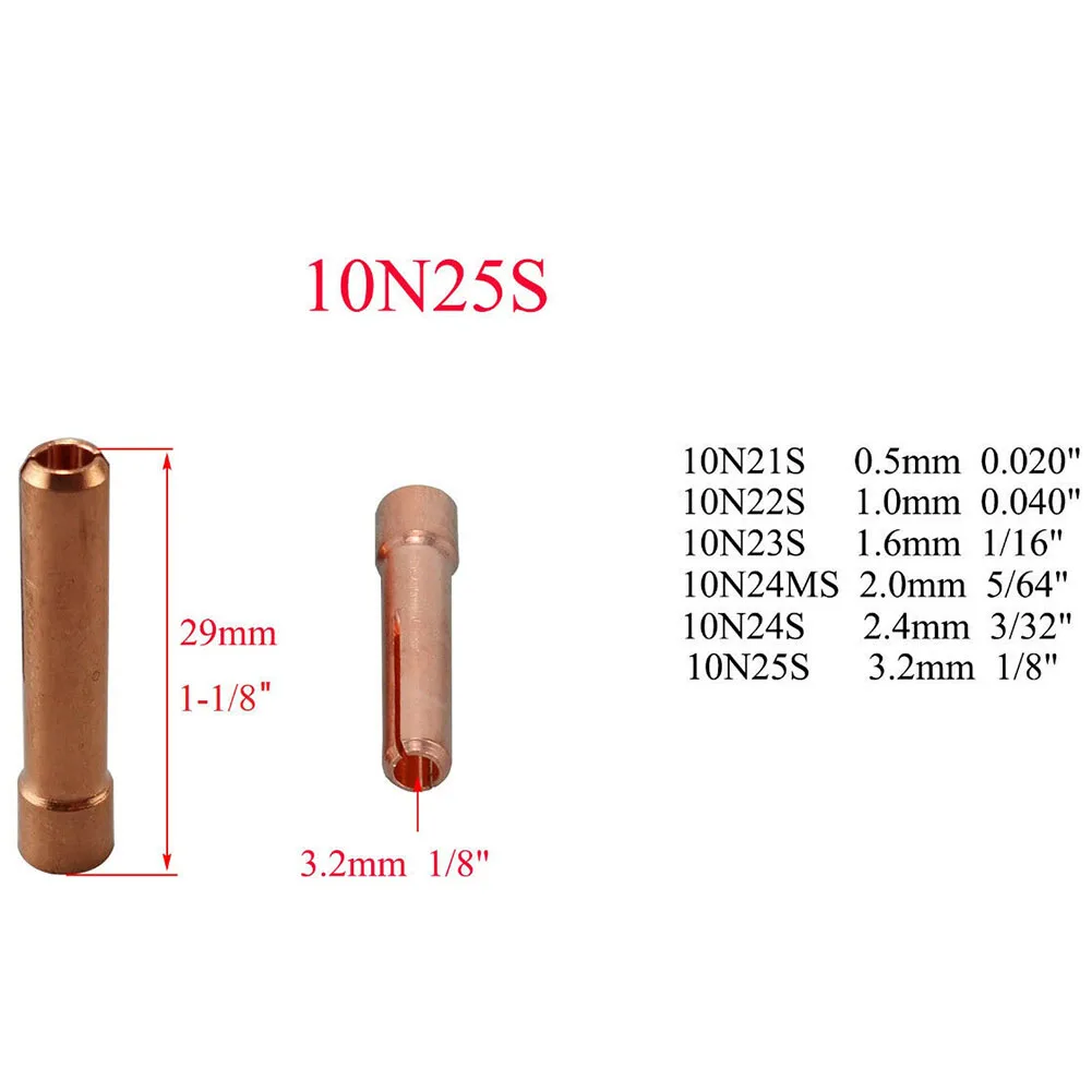 17GL18 1/8 &quotTIG газовые линзы комплект аксессуаров цанг 10N25S цанга TIG детали ручного