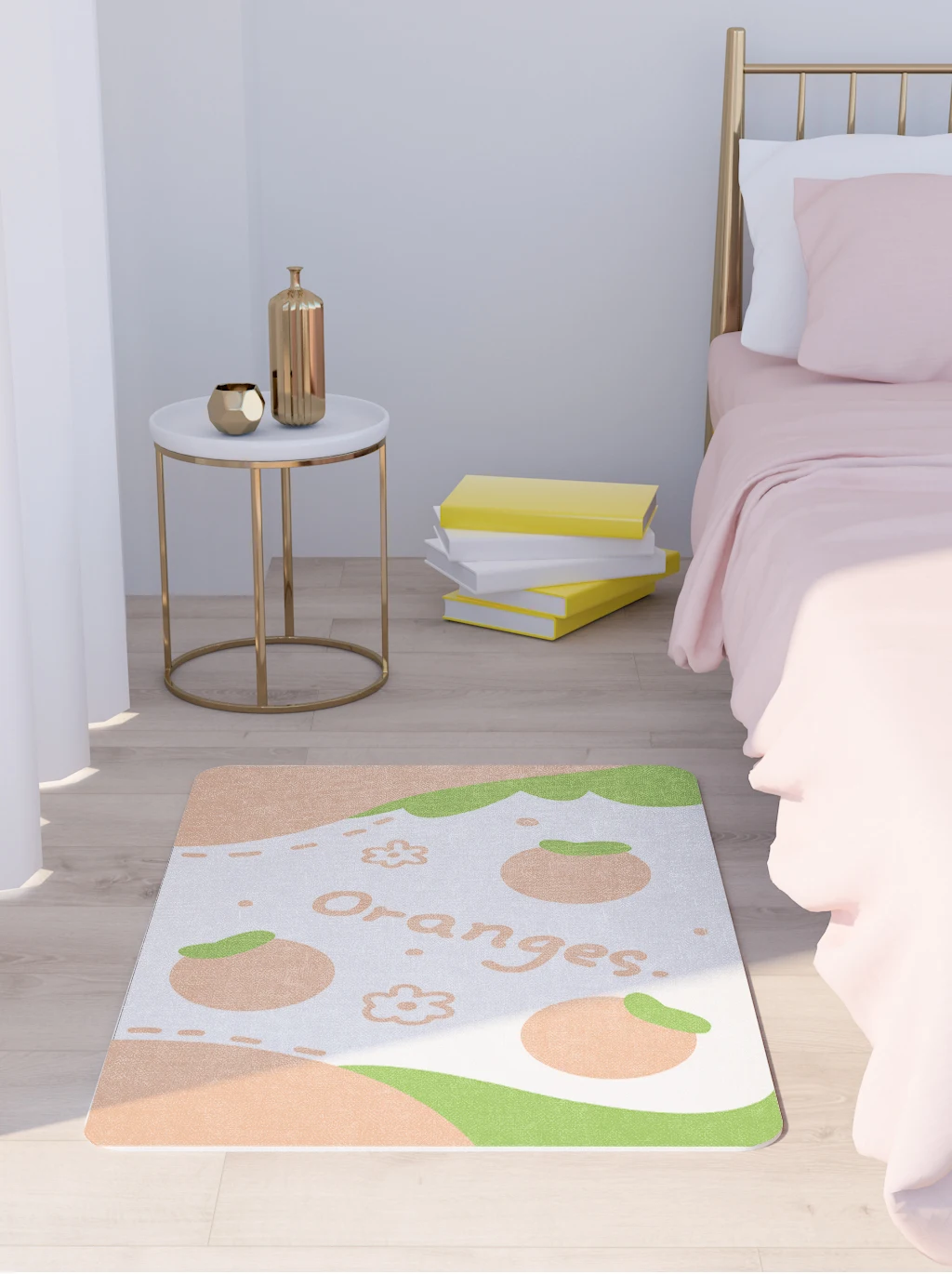 Мультяшный ковер с изображением клубники винограда и других фруктов напольный