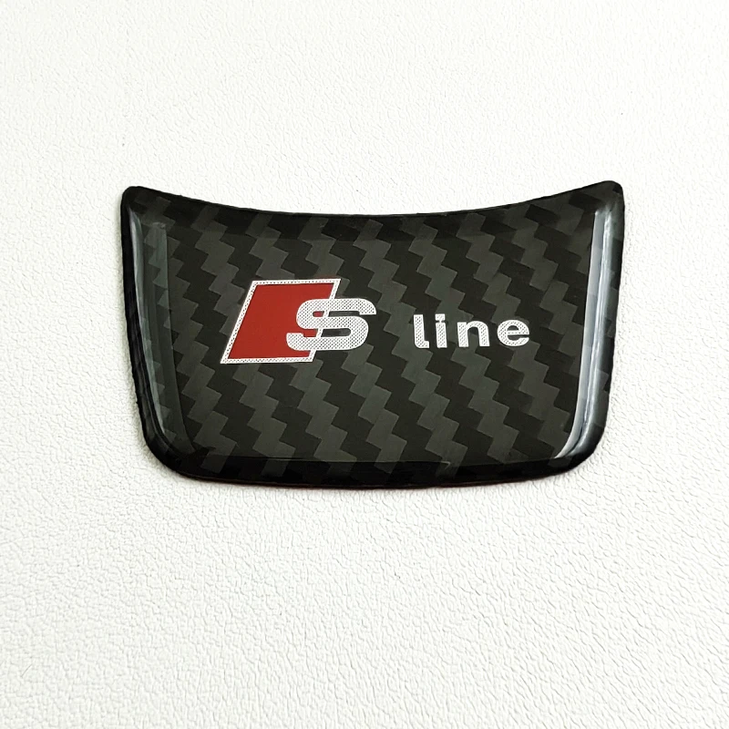

3D Carbon Black RS Logo S Line Эмблема Автомобильный значок на руль Наклейка для Audi A1 A2 A3 A4 A5 A6 A7 S3 S4 S5 S6 S7 Accrssorie
