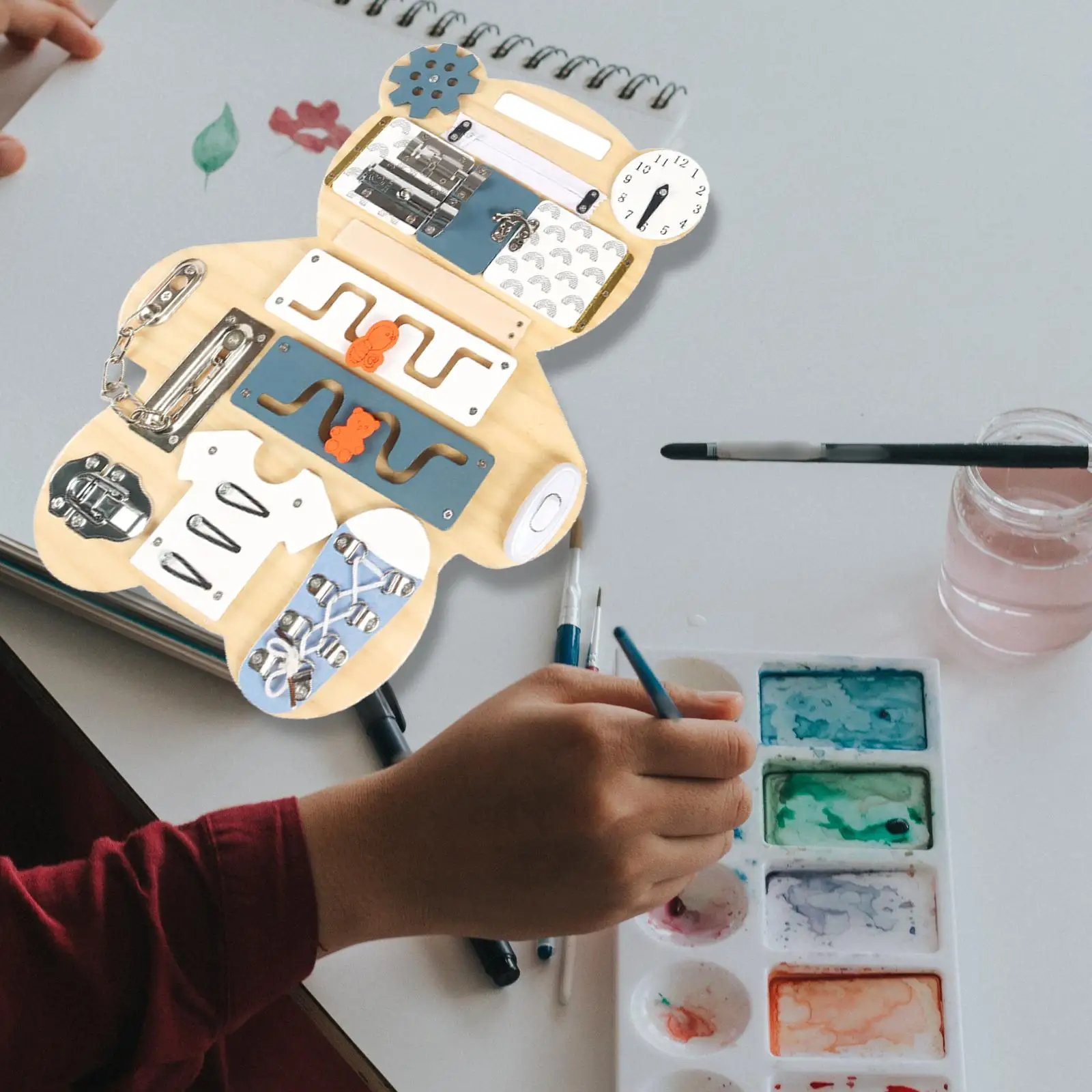 

Wooden Toddlers bear boards Sensory Toy DIY Accessories for Toddler Activity