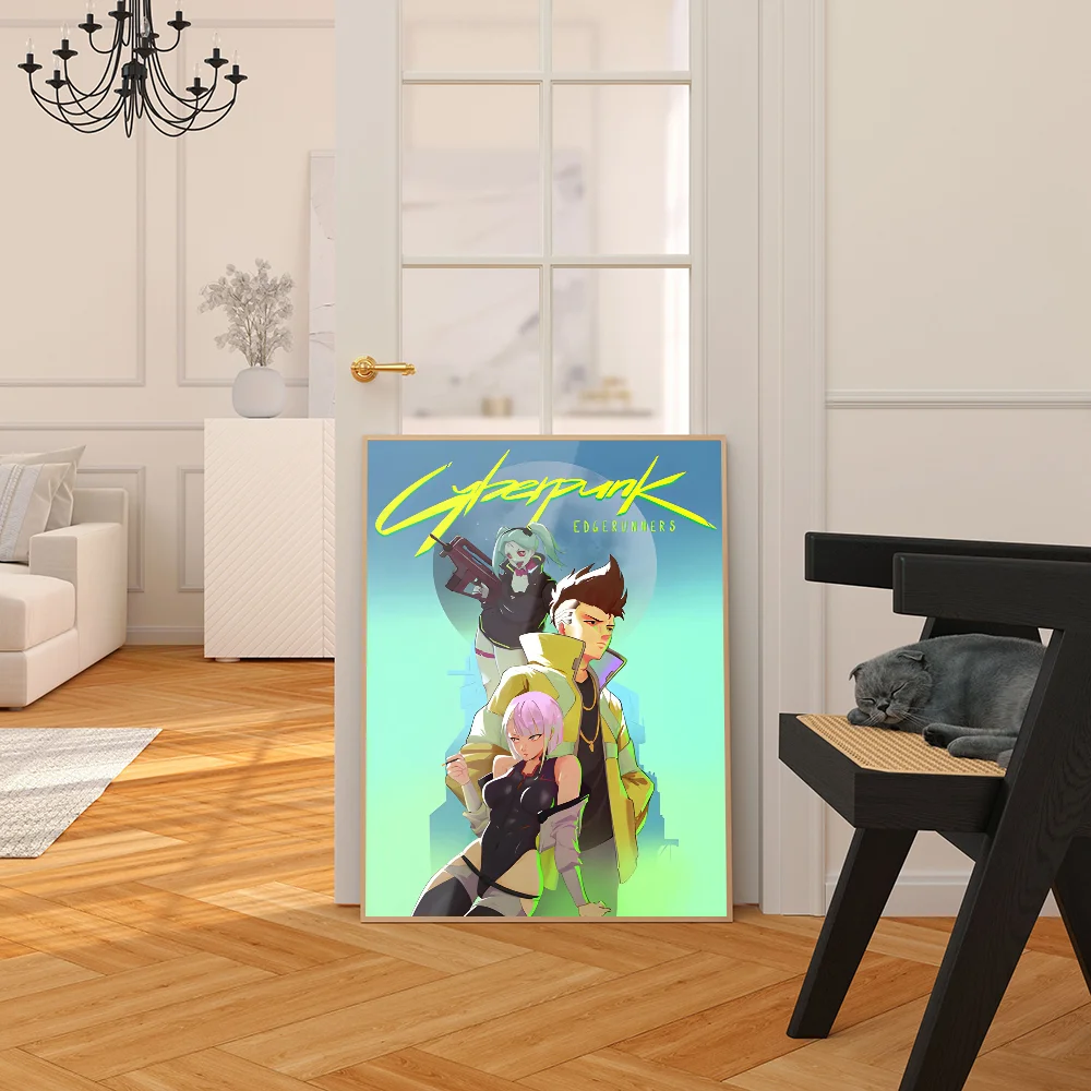 Аниме C_cyberpunks E-edgerunners Высококачественный Водонепроницаемый Настенный Постер