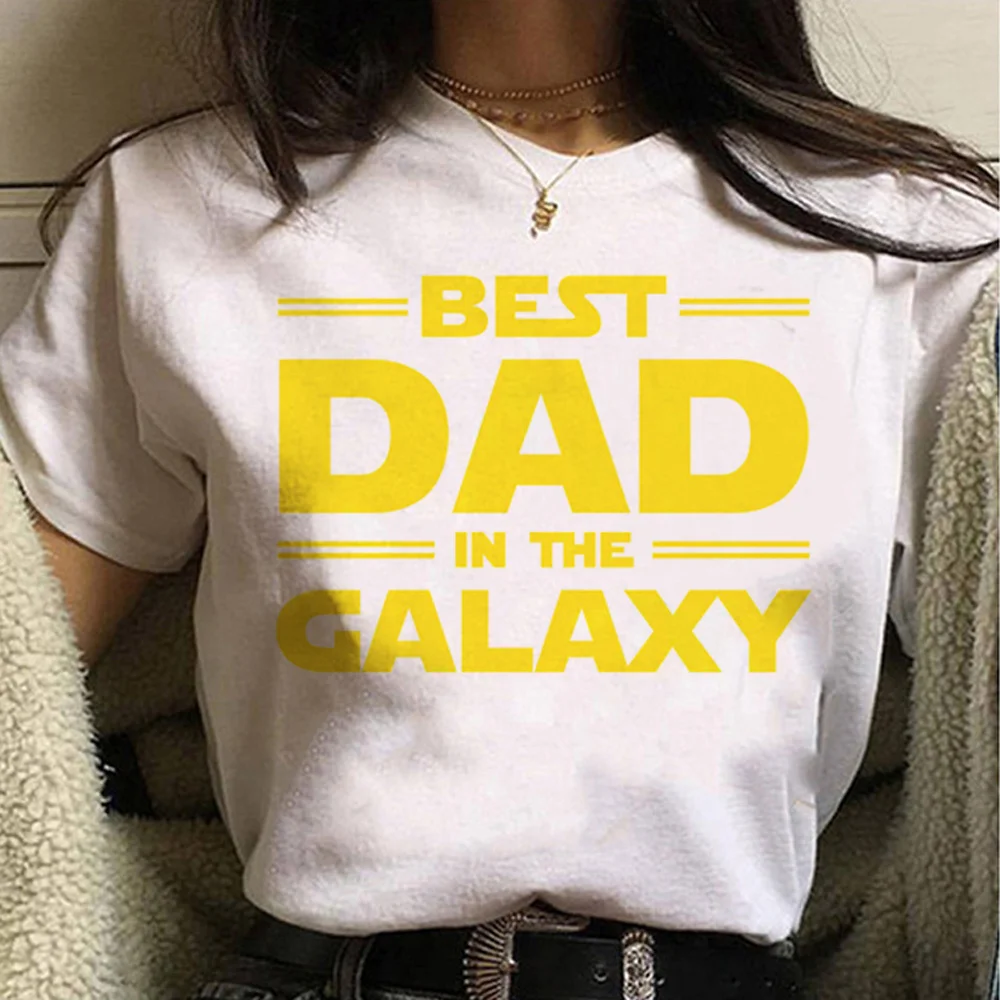 

Best Dad in The Galaxy t-shirts women comic summer Japanese Tee female comic funny clothes