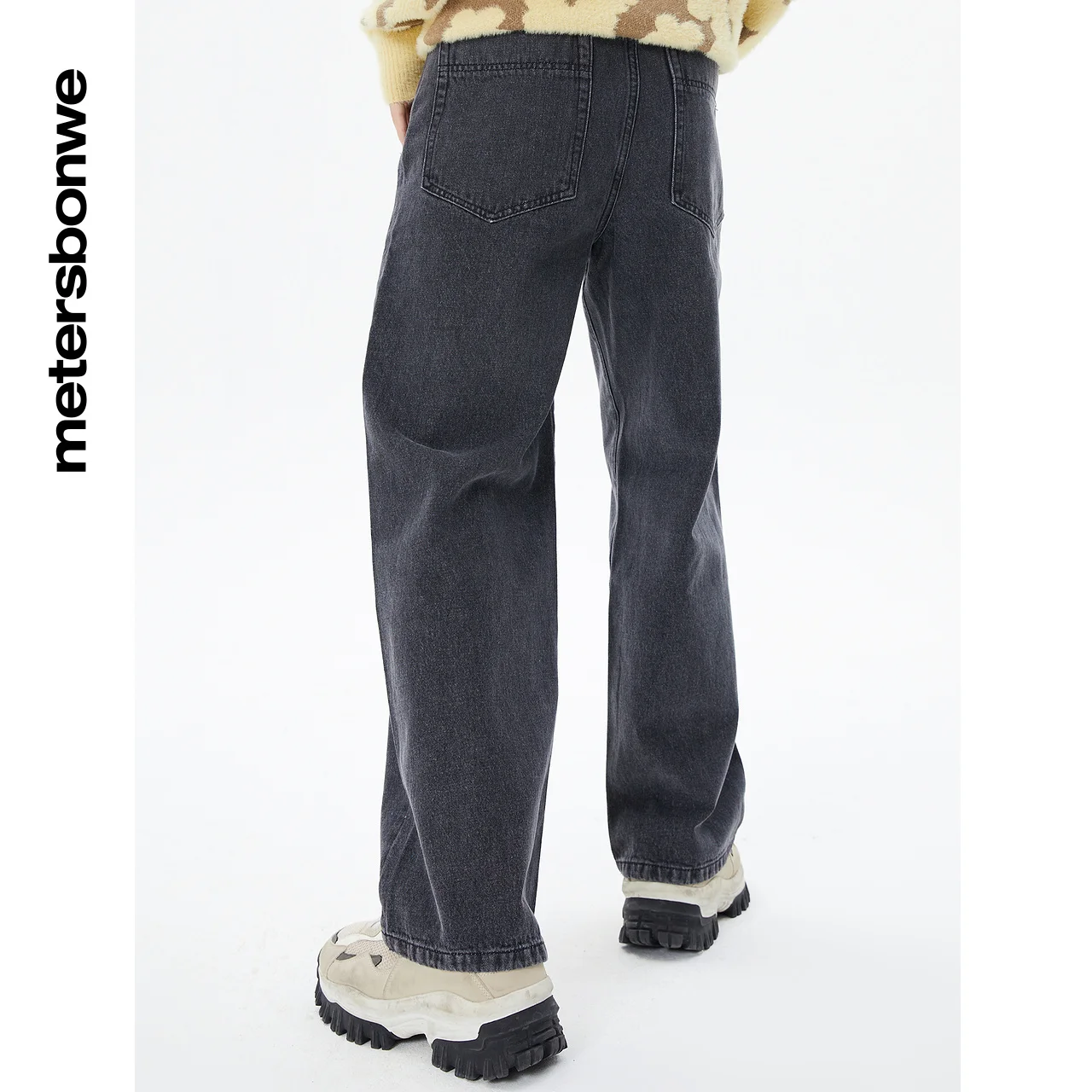 Metersbonwe Loose Jeans Men Autumn Basic Denim Pants Classic Washed Trousers Male Black Light Blue Simple Design Trousers Brand