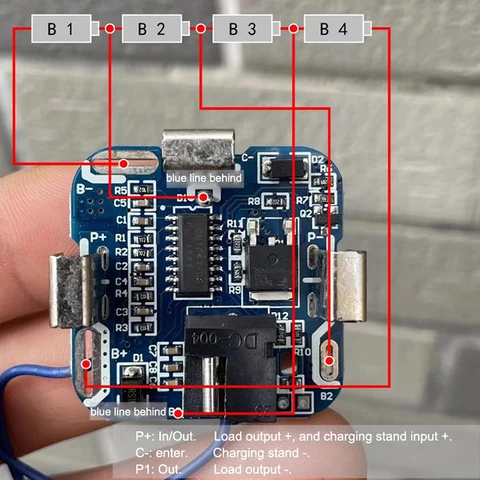 BMS 4S 14.4В Литиевая Батарейная Защитная Плата