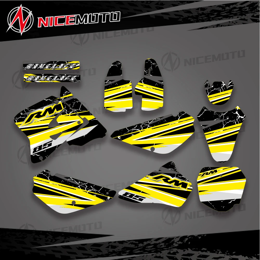 Фото Новые комплекты этикеток TEAM GRAPHICS и фона для наклеек, подходят для SUZUKI RM85 2002 03 04 05 06 07 08 09 10 11 12 2013 2014 2015 №4