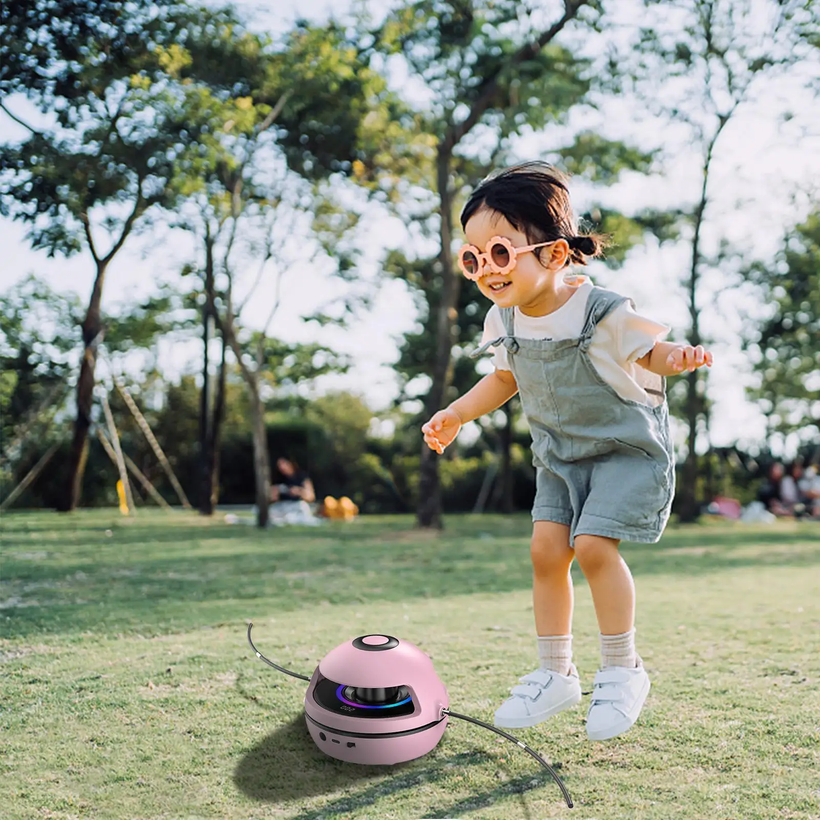 

Skipping Rope Machine Bluetooth Music Led Display Colorful Breathing Lights Electronic Counting Jump Rope For Parent- L5m3