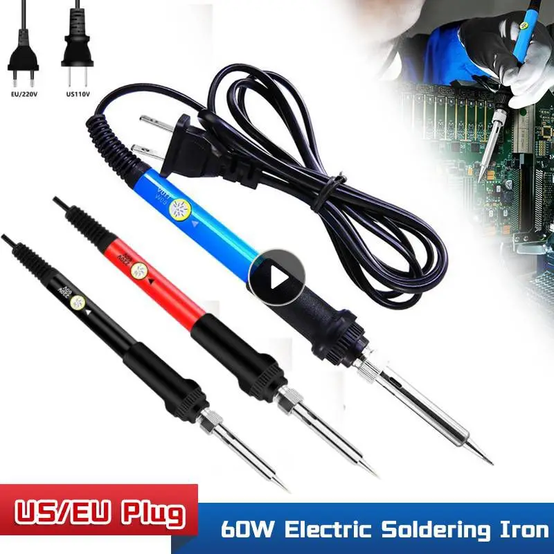 

Electric Soldering Iron Adjustable Temperature 220V 60W Welding Solder Rework Station Heat Pencil Tips Repairing Accessories