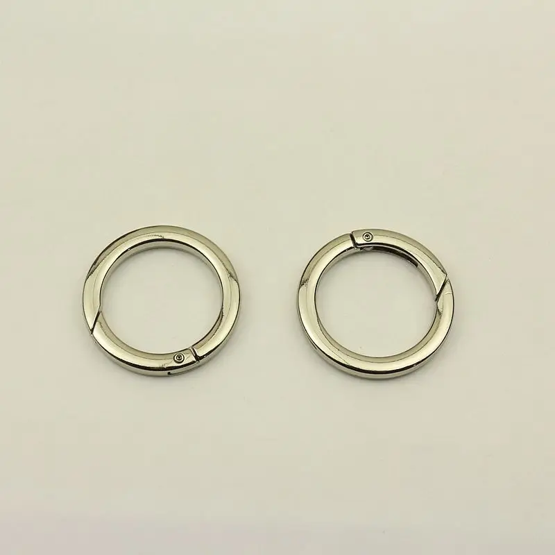 20Pcs 32mm Flat Metal Spring Rings Bag Strap Hook Buckle Handbag O Ring Connector Belt Clasp Dog Collar Buckles DIY Accessory