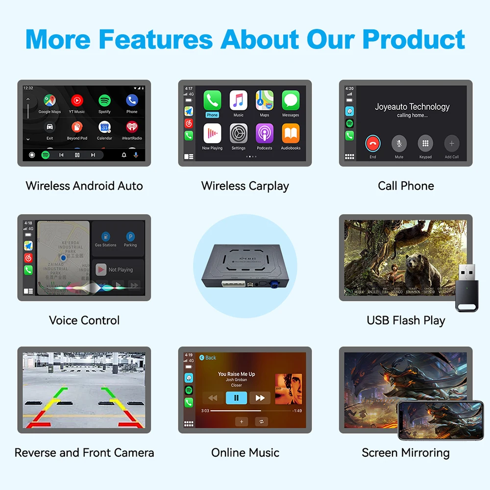 Фото Беспроводной комплект JoyeAuto CarPlay Android Auto для Lexus LX570 2013-2015 с поддержкой Mirror-Link, AirPlay, OEM камеры и микрофона (ретрофит) №3