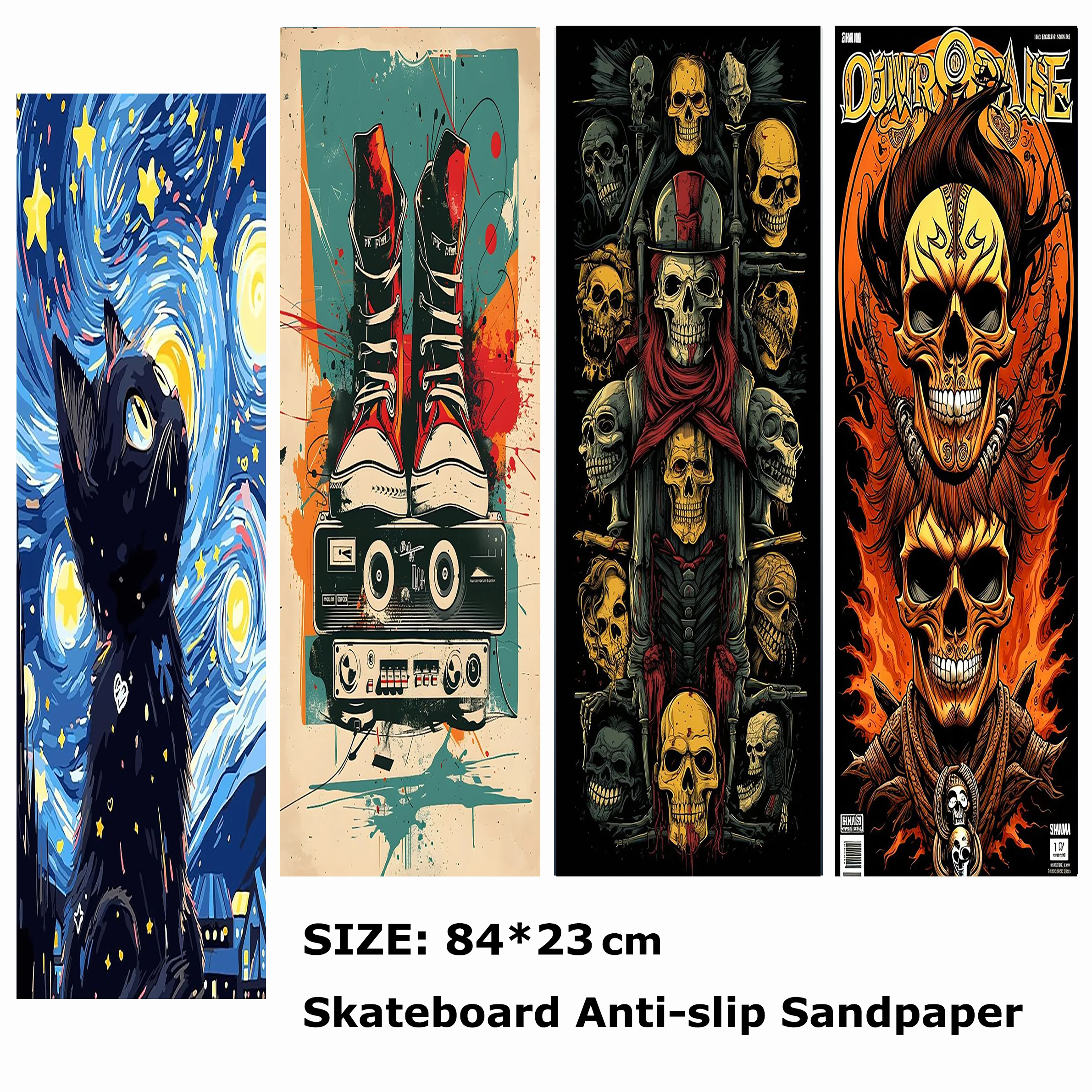 Черный котенок ночное звездное небо узор электрический скутер Нескользящая