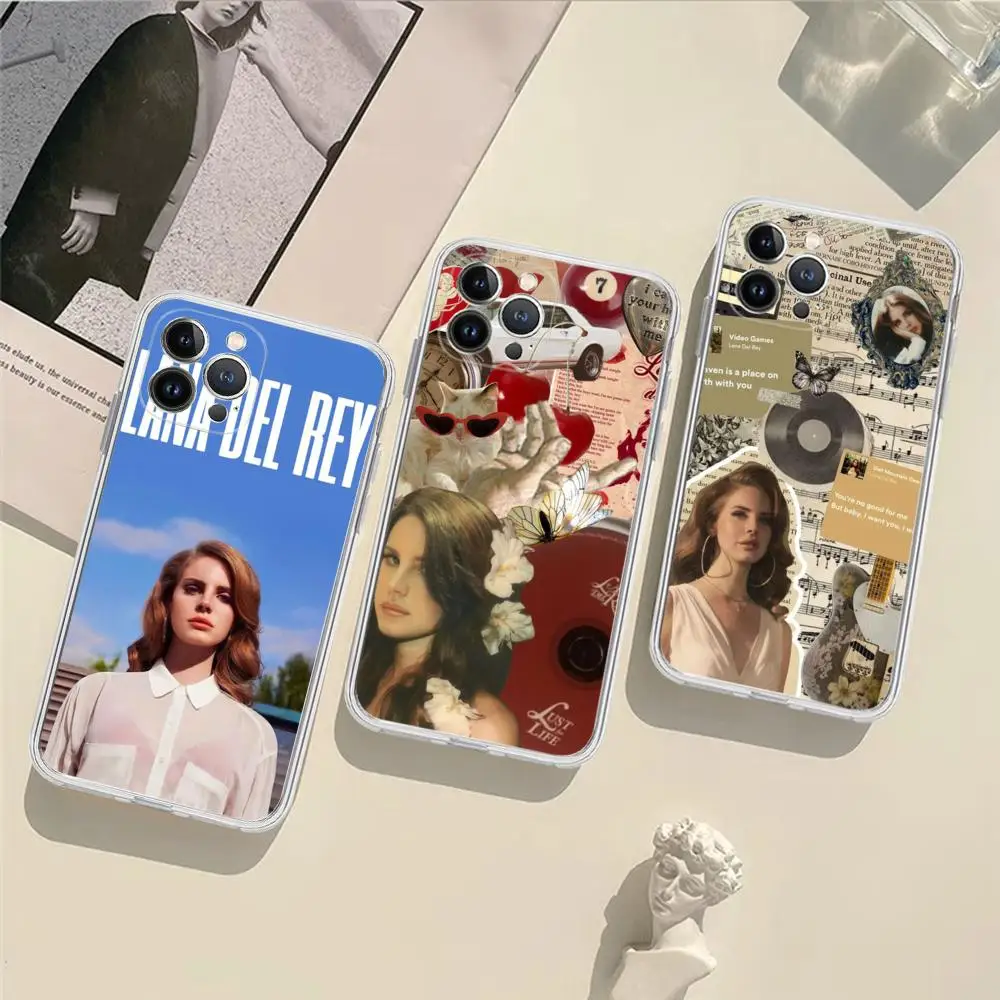 Силиконовый мягкий чехол L-Lana-Del-Rey Singer для iphone 15 14 13 12 11 Pro Mini XS MAX 8 7 6 Plus X XR