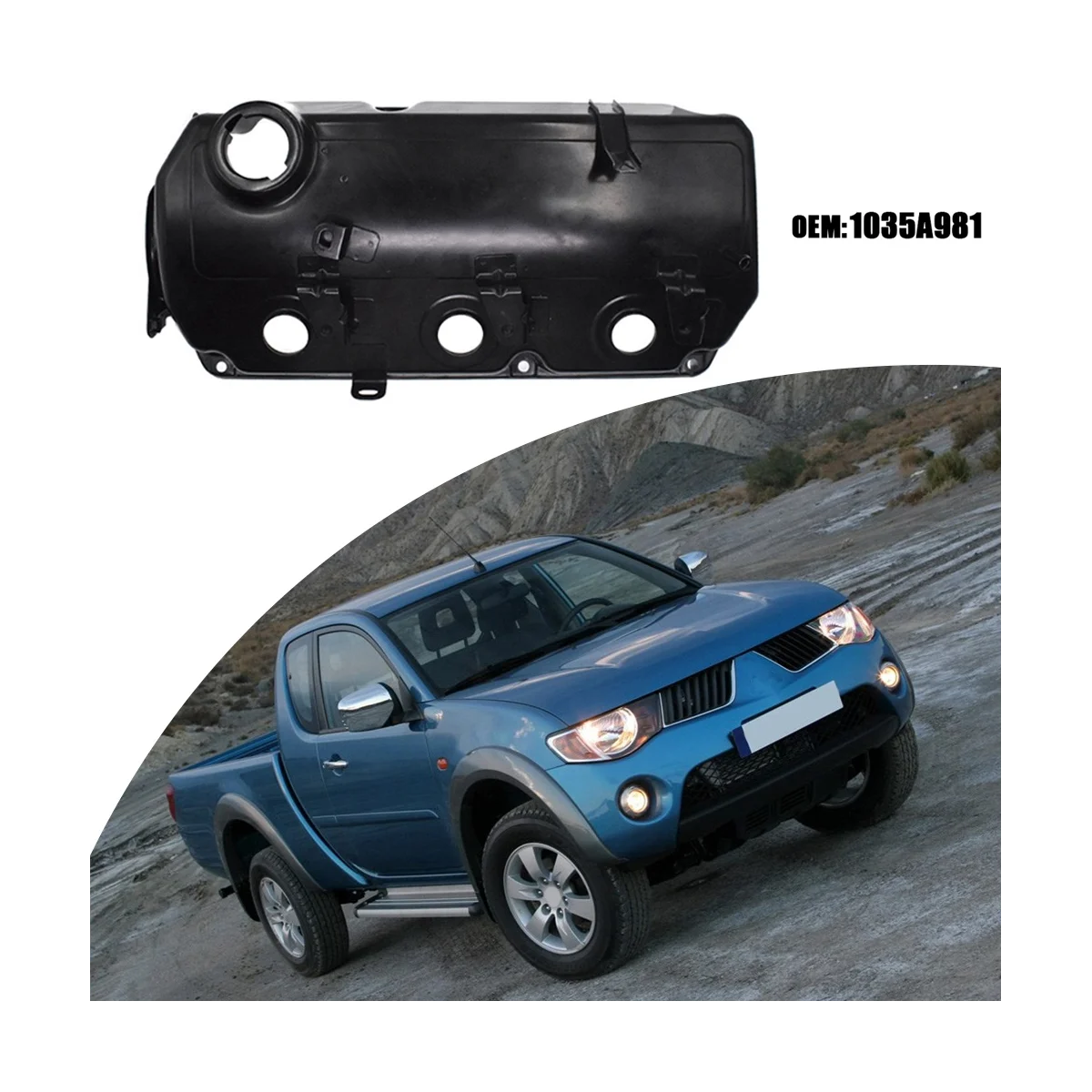 Крышка кулиса двигателя правая для Mitsubishi 4X 4 Pick Up L200 Triton IV Pajero Sport II Montero 6G74 3.5D 1035A981