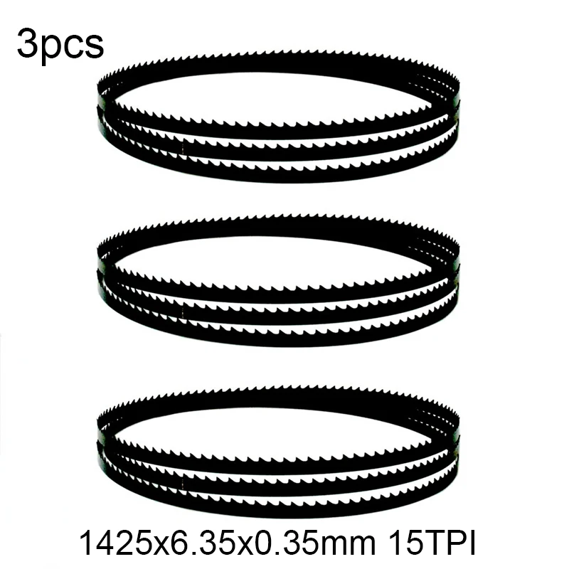 3 шт. полотна ленточной пилы 1425 мм * 6,35 мм * 0,35 мм 15TPI Деревообрабатывающие инструменты аксессуары для резки древесины на заказ