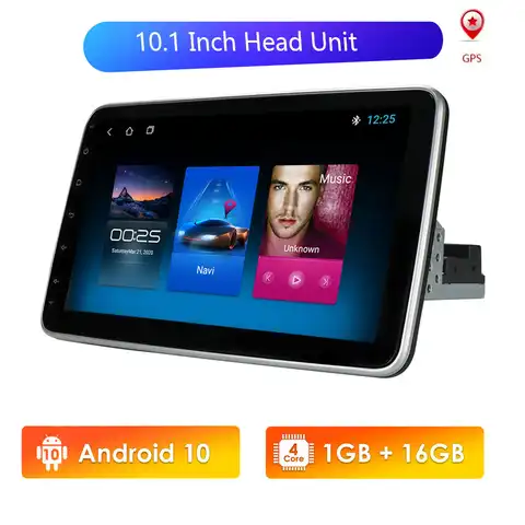 Автомагнитола 1 Din на Android, мультимедийный видеоплеер, 10,1 дюйма, универсальный поворотный экран, автомагнитола с GPS, Wi-Fi, поворот на 360 градусов