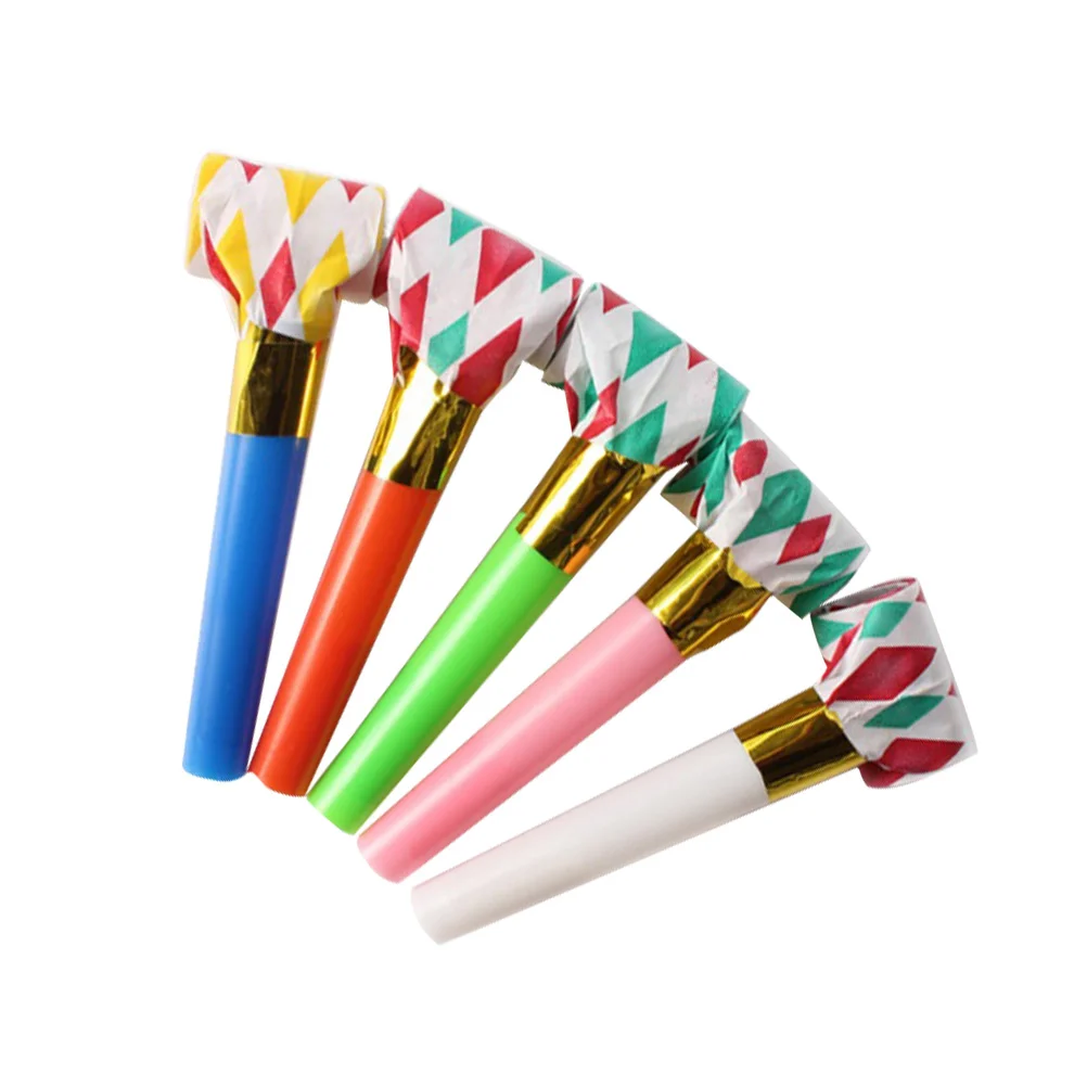 

10pcs Party Horns Noise Makers Blowouts Party Favors Cheering Props for Birthday Wedding