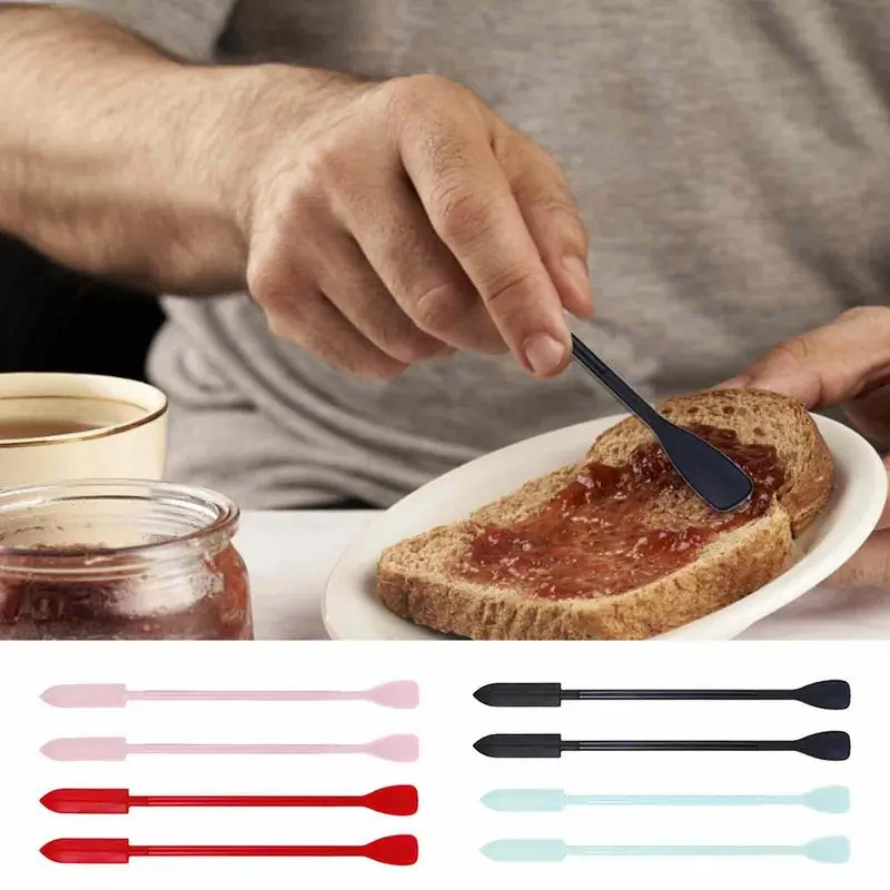 

Mini Silicone Spatula Jar Bottle Scraper Food Grade Heat Resistant BPA Free Silica Long Handle Jam Spatulas Kitchen Gadgets